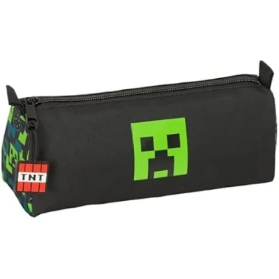Image de MINECRAFT TNT trousse avec fermeture éclair et compartiment, pour enfant, idéale les enfants d&#039;âge scolaire, confortable polyvalente, qualité résistance, 21 x 7 8 cm, multicolore,