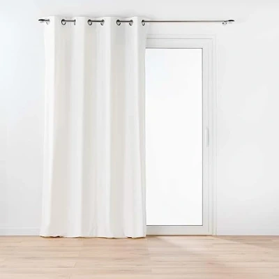 Image de douceur d&#039;intérieur, Rideau à Oeillets (135 x 260 Cm) Twily Blanc, Coton / Polyester Recyclé