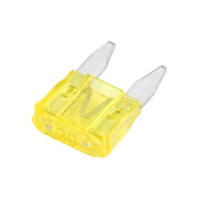 Image de Heschen Lot de 50 mini fusibles à lame ATM 20 pour voiture, SUV, camion, A, jaune