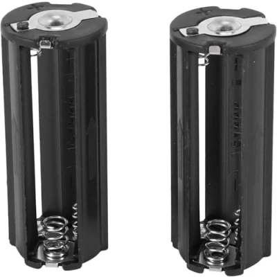 Image de Happysnow Lot de 2 supports piles noirs pour 3 AAA 1,5 V