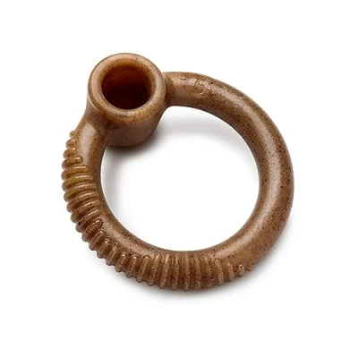 Image de Benebone Anneau indestructible à mâcher pour mâcheurs agressifs, durable et résistant briser l&#039;ennui chiens, véritable saveur de bacon, chiens taille moyenne, fabriqué aux États Unis