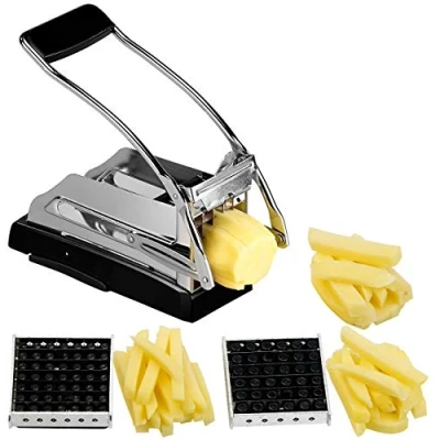 Image de Rosenstein &amp; Söhne Coupe Frites avec 3 grilles et Pied à Ventouse