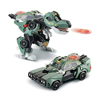 Image de Jouet Transformable VTECH Switch&amp;Go Dinos Sport T Rex Écran LCD Lanceur de Disques
