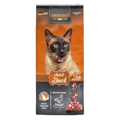 Image de LEONARDO Adult Duck [15kg] Nourriture pour Chats sèche complète Adultes de Toutes Races à partir 1 an