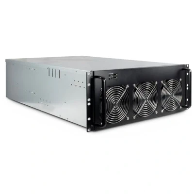 Image de Inter Tech 88887236 unité centrale Support Noir, Gris Neuf