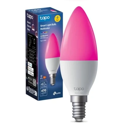 Image de Tapo Ampoule Connectée WiFi, LED E14 Multicolore 2500K 6500K, Dimmable 40W 470Lm, Fonctionne avec Alexa, Commande Vocale, Economie d&#039;énergie, L430C.