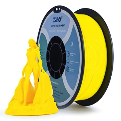 Image de ZIRO Filament de imprimante 3D PLA Basic Color Series 1.75mm 1kg (2,2 lbs), Précision Dimensionnelle +/ 0.03 mm, Jaune