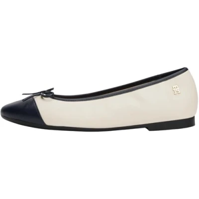 Image de Tommy Hilfiger Ballerines, Femme, Taille: 39, Newsprint Cuir