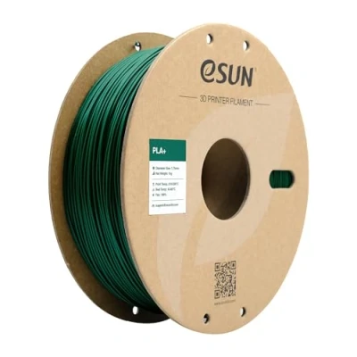 Image de eSUN PLA+ Filament 1.75mm, Renforcé Ténacité Imprimante 3D PLA Plus, Précision Dimensionnelle +/ 0.03mm, 1KG Bobine (2.2 LBS) d&#039;impression pour 3D, Vert