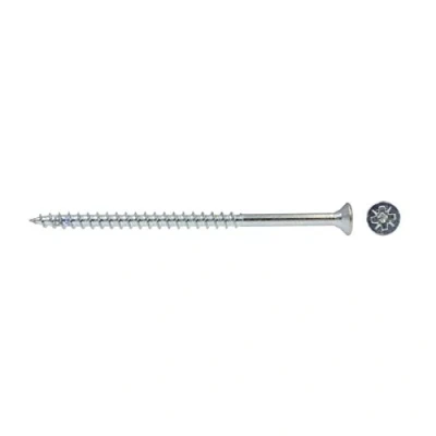 Image de IROX Lot de 10 vis 5 x 90 mm, filetage partiel 60 acier galvanisé, tête cruciforme, Pozidriv PZD, plate, évasée, pour bois et aggloméré, panneaux