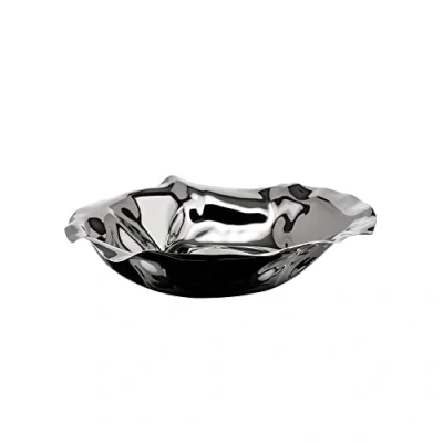 Image de Alessi 90084 Sarrià Corbeille Ronde en Acier Inoxydable 18/10 Brillant, Ø 27 Cm, D&#039;argent