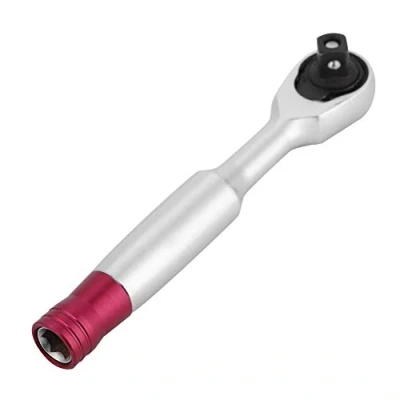 Image de Qiilu clé à cliquet, mini 1/4 pouce cliquet ensemble outil de réparation pour véhicule vélo douille kit outil(100mm)