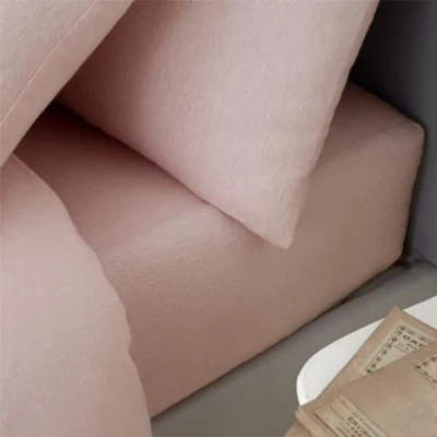 Image de Catherine Lansfield Drap Housse King Size en Coton brossé Rose