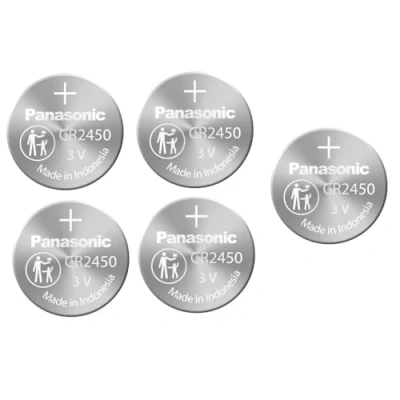 Image de Panasonic Batterie Lithium CR 2450/5BE Lot de 5 (Multicolore)