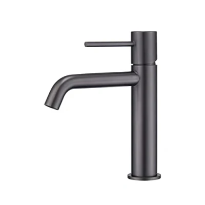 Image de Mice Robinet mitigeur de lavabo en laiton 2 voies eau froide/chaude pour Noir mat