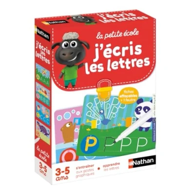 Image de Nathan La Petite Ecole, J&#039;Ecris les Lettres S&#039;entrainer aux Gestes Graphiques, Apprendre Jeu Educatif Coffret de 6 Progressifs Pour Enfants à partir 3 ans