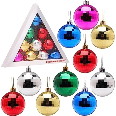 Image de Christmas Concepts® Pack de Boules Sapin Noël 10 à 60 mm (2,4&quot;) Disco Brillantes