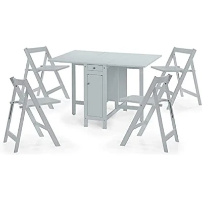 Image de Julian Bowen Ensemble table à manger et chaises, gris clair