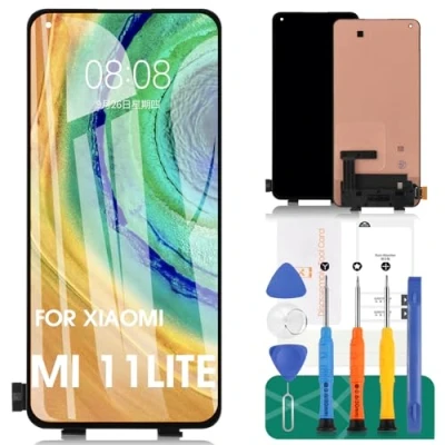Image de pour Xiaomi 11 Lite 5G NE Écran de remplacement Mi LCD tactile Digitizer Assemblée 2107113SG Kits réparation (Noir)