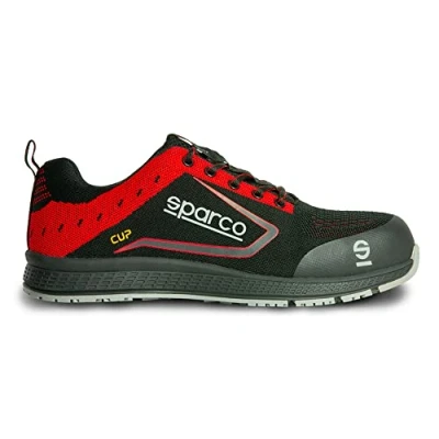 Image de Sparco Mixte Chaussures de s curit l g res Cup S1P Albert Noir Rouge Taille 46, Nero Rosso, 46 EU
