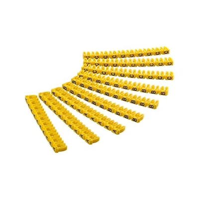 Image de Goobay 72516 Clips D&#039;Identification de Câbles, Lettres A C, pour un Diamètre Câble 2.5 mm Maximum, Paquet 90