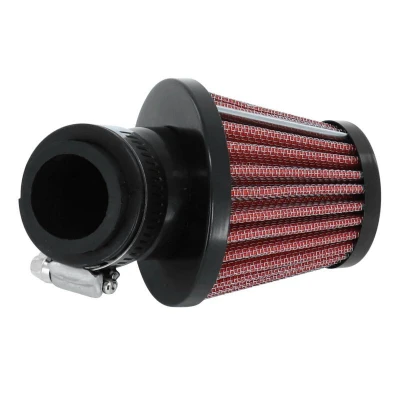 Image de FILTRE A AIR REPLAY KN XL NOIR ROUGE FIXATION DROITE + COUDEE 45 DIAM 35 28
