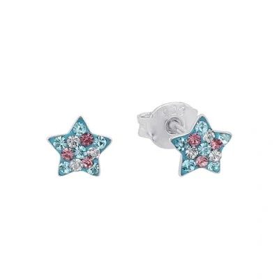 Image de Prinzessin Lillifee Boucles d&#039;oreilles à tige en argent sterling 925 pour fille, avec Preciosa, 0,6 cm, multicolore, étoile, livrée dans une boîte cadeau, 2013175