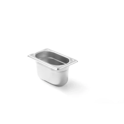 Image de HENDI Bac Gastronorme, GN 1/9, résistance thermique 40 C à 300 C, utilisable dans des fours convection, réfrigérateurs, bain maries, chafing dishes, 1L, 176x108x(H)100mm, inox