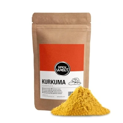 Image de Spicy Welt Curcuma Moulu (1kg) Poudre de Qualité Premium pour Cuisine, Infusions, Currys &amp; Sauces Couleur Jaune Intense Saveur Subtile 100% Naturel, Sans Additifs