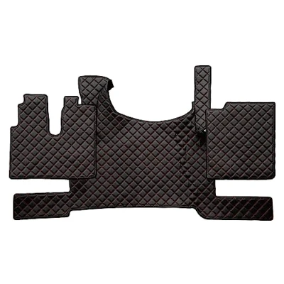 Image de F CORE Tapis de entierement Le Sol Camion compatibilité pour Man TGX 03.21 sans Frein au Noir/Rouge
