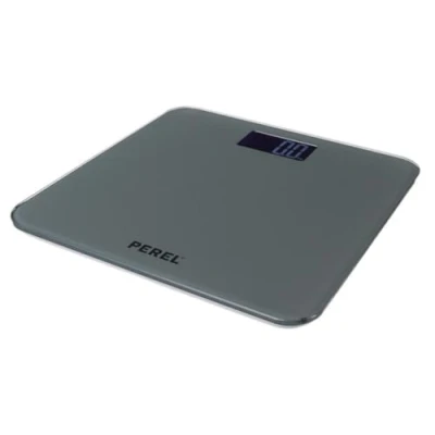 Image de Perel Pèse personne, numérique, max. 180 kg, écran LCD à affichage inversé, extinction automatique, gris