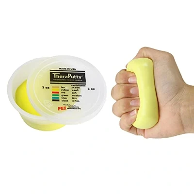 Image de CanDo® TheraPutty antimicrobien Pâte à malaxer 85 g jaune (super souple)
