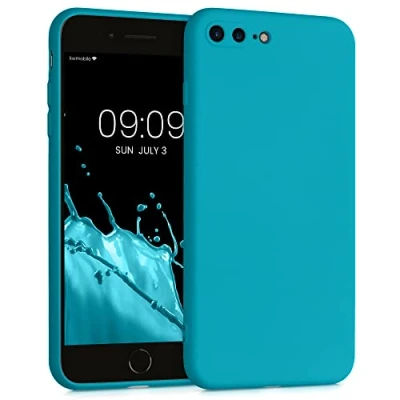 Image de kwmobile Housse Compatible avec Apple iPhone 7 Plus/iPhone 8 Plus Coque de téléphone Souple et Fine en TPU Silicone Bleu Indien
