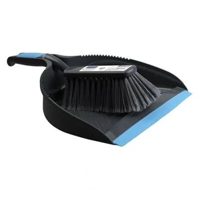 Image de STARWAX combiné pelle balayette ramassage d&#039;appoint bords cranté ergonomique fibres fleurées pour absorbtion de la poussière conception française 33cm
