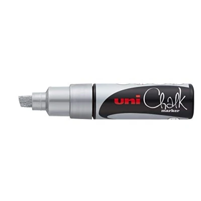 Image de UNI ball 186411 Marqueur Craie Chalk avec Pointe biseautée Argenté