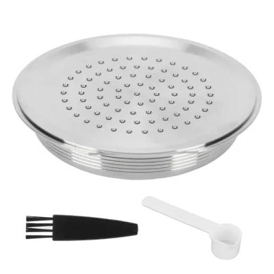 Image de Capsule de café réutilisable et rechargeable avec filtre à brosse cuillère pour Senseo HD7801