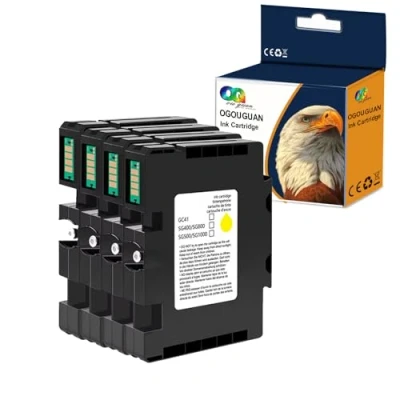 Image de OGOUGUAN CAIDI Compatible Cartouches d&#039;encre pour Sawgrass Virtuoso SG400 SG800 Ricoh Aifcio SG3100 SG3110 SG7100 Imprimante Encre de Sublimation par Transfert Chaleur (Noir/Cyan/Magenta/Jaune)