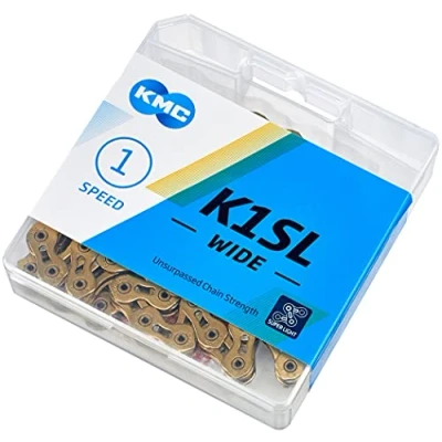 Image de KMC K1SL Wide Chaîne Mixte, doré, 1/8 100 Link