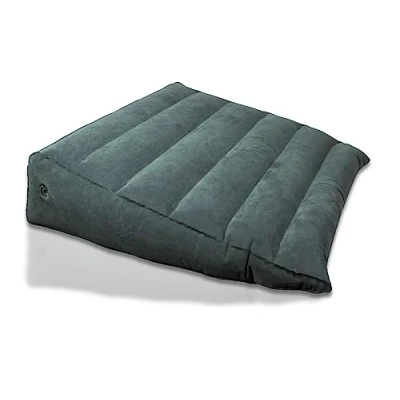Image de Aidapt Coussin orthopédique Gonflable Triangulaire Portable Reflux Acide Brûlures d&#039;estomac RGO Dossier de lit Repose Jambes Multi Usage Oreiller Soutien Facile à Ranger