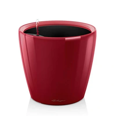 Image de Lechuza Pot de Fleurs d&#039;Interieur Premium Classico Ls Réserve d&#039;Eau Intégrée Coloris Rouge Scarlet Ø 50 X 47 cm