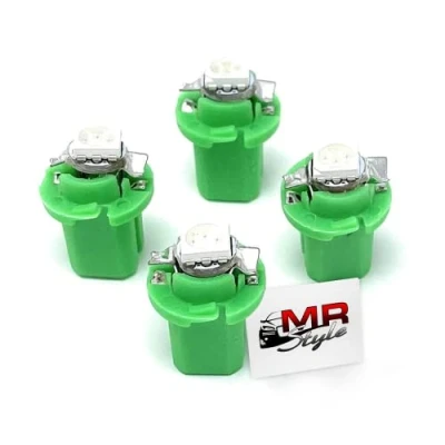 Image de MR Style Lot d&#039;autocollants et 4 LED haute puissance pour éclairage de compteur vitesse (vert) compatibles avec VW Vento + Golf 3, kit conversion d&#039;éclairage instruments.