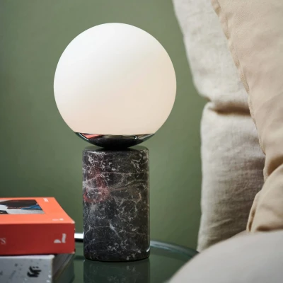Image de Lampe à poser Nordlux LILLY Marbre véritable Verre soufflé Gris H. 28.5