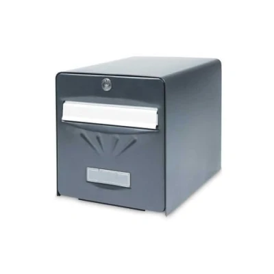 Image de BURG WÄCHTER Boîte aux Lettres Agréée La Poste, 2 Portes, 516 ANT BALnéaire, Anthracite, en Acier Galvanisé, Avec Porte à Ouverture Totale et Stop Courrier (Porte bloquée 120)