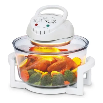 Image de TZS First Austria Four halogène, 12 17L, à convection avec poignée 1400W, Minuteur 60, 240V, Blanc, combiné grill et thermostat 0 250C