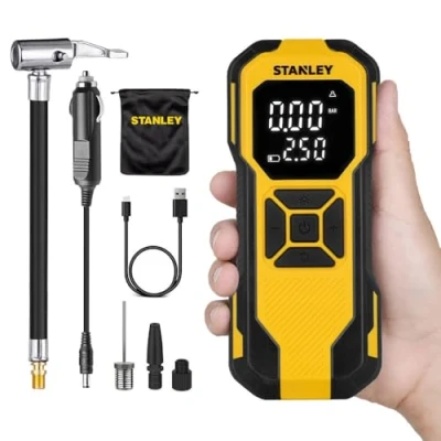 Image de STANLEY SXIF0101 Compresseur sans fil 10 bar coupure automatique, écran numérique, avec 1 accu, fonction powerbank