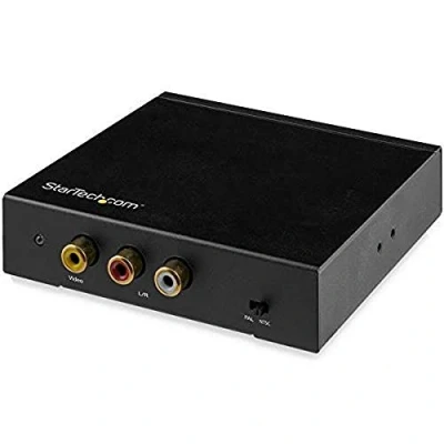 Image de StarTech.com Convertisseur HDMI vers RCA/composite avec audio Adaptateur vidéo composante NTSC / PAL 1080p (HD2VID2)