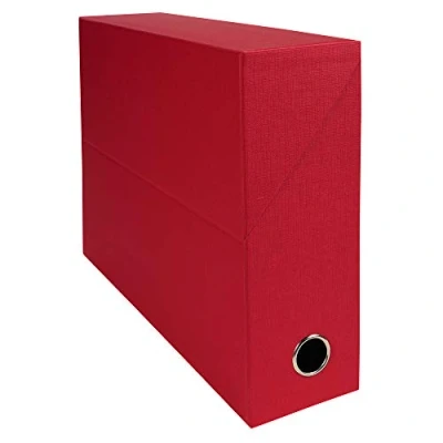 Image de EXACOMPTA Boîte de transfert, carton rigide recouvert papier toilé, dos 9 cm, 25 x 33 rouge