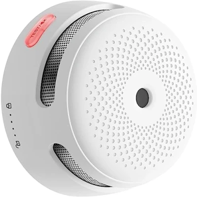 Image de X Sense Détecteur de Fumée Wi FI Compatible avec l’Appli Home Security, Station Base SBS50 Requise, Mini Interconnecté sans Fil Conforme à EN14604, XS01 M, Lot 1