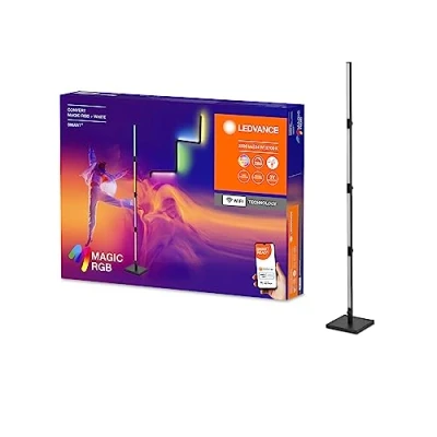 Image de LEDVANCE SMART + WiFi Converti Mur et feux d&#039;adhésion, noir, 24W, 2320LM, lumière blanc couleur réglable, Dimmable, Effet de magique dynamique, contrôle l&#039;application, 2700k 6500K