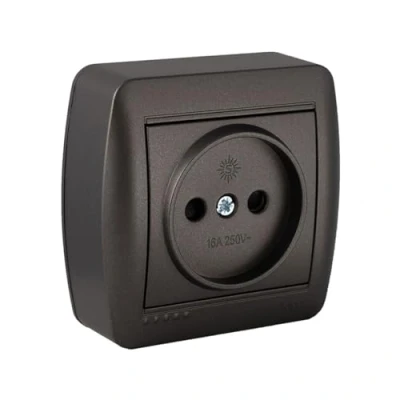 Image de Prise Solera 2 pôles 16A Noir graphite IP20 Intérieur